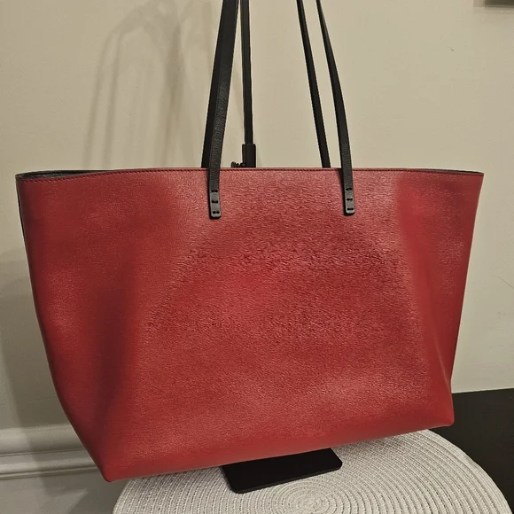 Fendi Monster Eyes Tote – Red Saffiano Leather With Fendi Charm - Picture 3 of 16